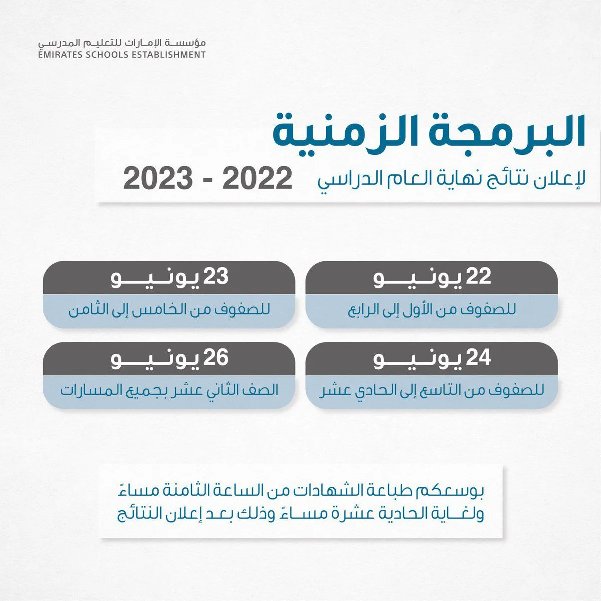 نتائج الثانوية العامة الإمارات 2023 من خلال موقع وزاره التربية والتعليم الاماراتية sso.moe.gov.ae
