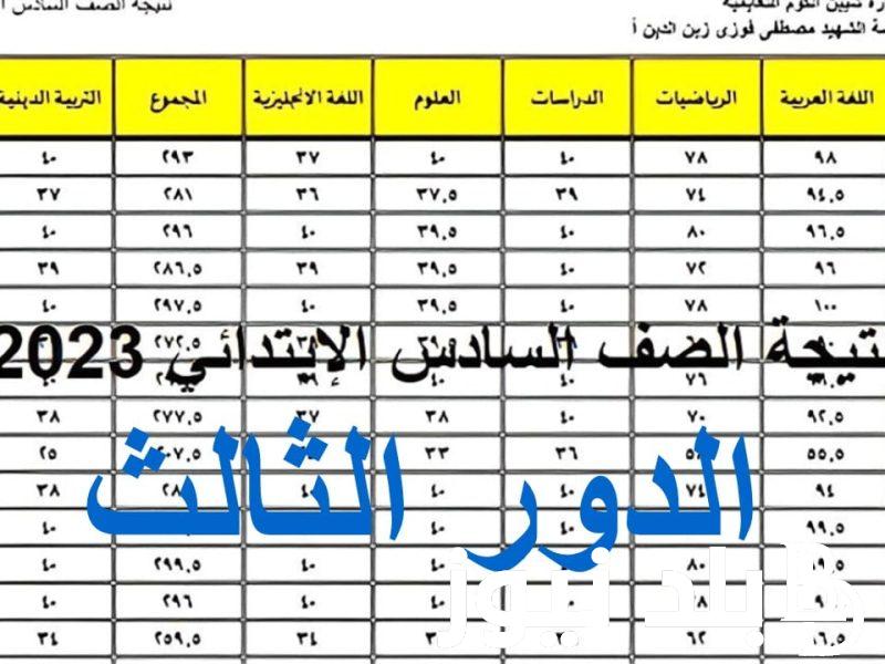 صدور نتائج السادس الابتدائي 2023 الدور الثالث “الرصافة الثالثة – السليمانية – دهوك” عبر موقع وزارة التربية بالعراق