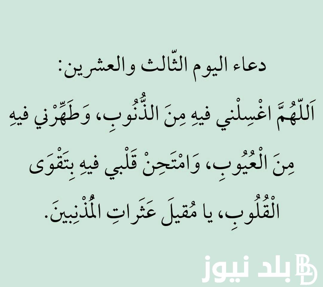 “ردد لعلها ساعة استجابه” دعاء اليوم الثالث والعشرين من رمضان1445هـ.. “اللهم اعتق رقابنا من النار”