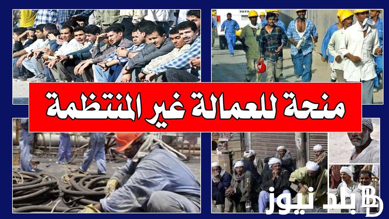 رابط تسجيل منحة العمالة الغير منتظمة 2024 قبل عيد الاضحي